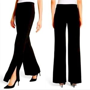 Theory Crepe Wide Leg Pants Size 2 Black